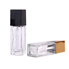 40ml clear square glass cosmetic lotion bottle with pump makeup foundation pump bottle